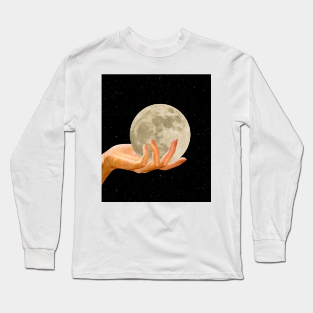 Hold my moon Long Sleeve T-Shirt by CollageSoul